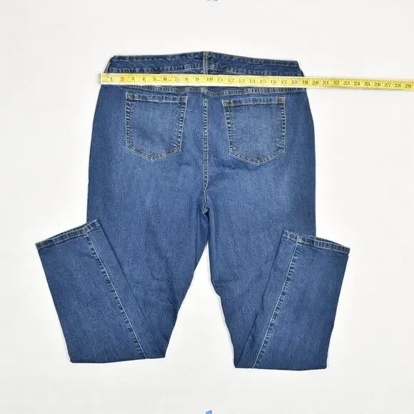 Torrid Women's Boyfriend Straight Jeans Solid Stretch Cotton Blend Blue Size 18T - Picture 4 of 8